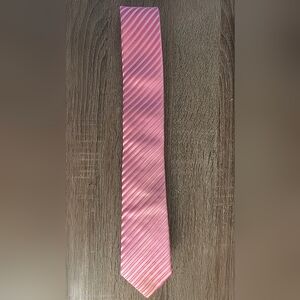 Pink Striped Men's Band Q Tie